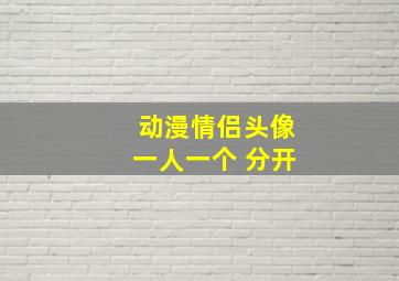 动漫情侣头像一人一个 分开